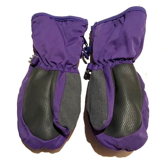Head Purple Waterproof Snow Mittens Toddler Girls S Small - Picture 3 of 6